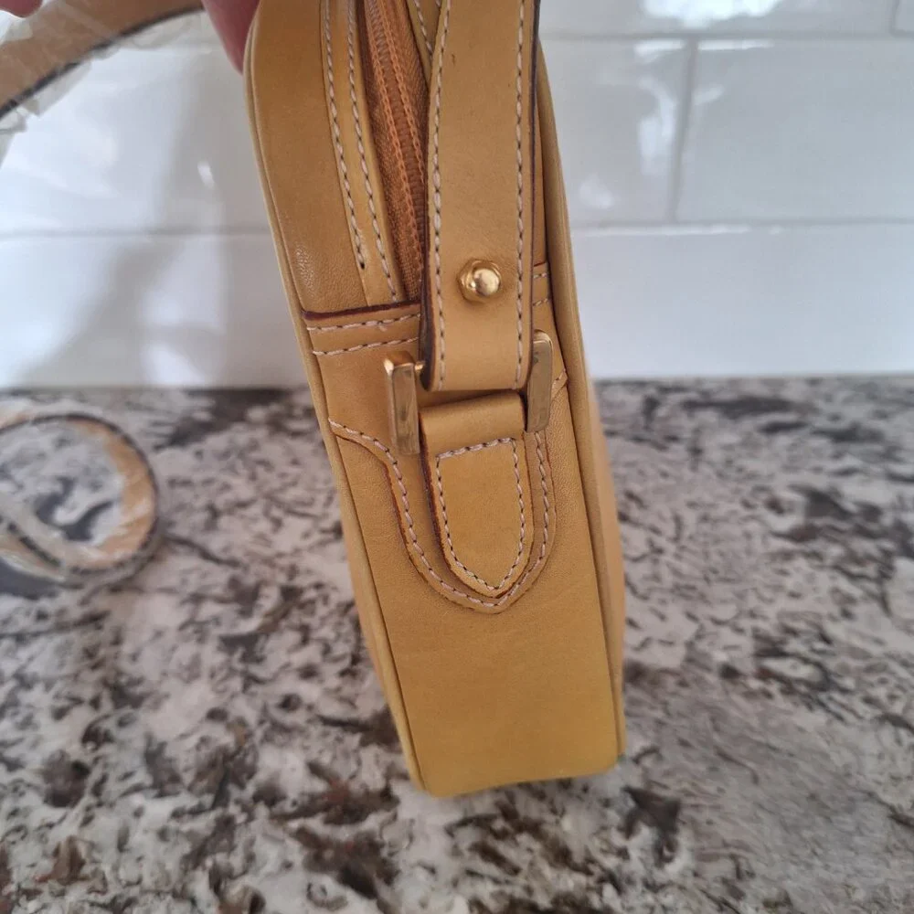 Wai See yellow‎ leather crossbody